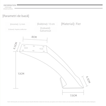 Picioare metalice pentru mobilier în formă de barcă a dragonului – picioare pentru canapea, pat și dulap, cu suport arcuit, finisaj electroplacat (Model JBG-16)