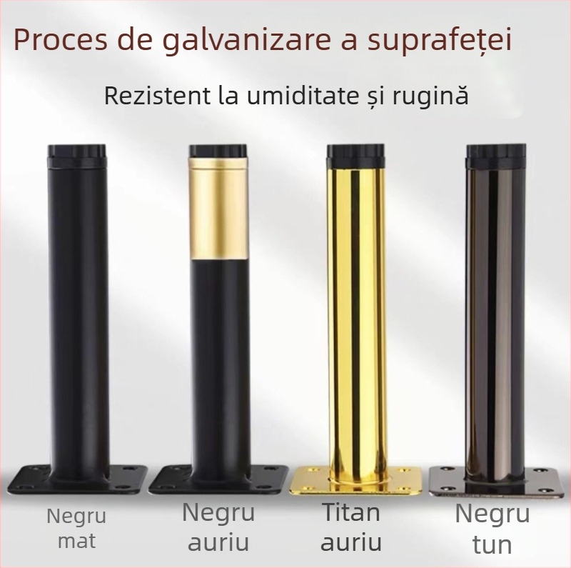 Set de picioare reglabile pentru mobilier: picior mijlociu pentru canapea, picior drept pentru măsuța de cafea, picior îngroșat pentru dulapul TV, picior pentru dulap, suport metalic