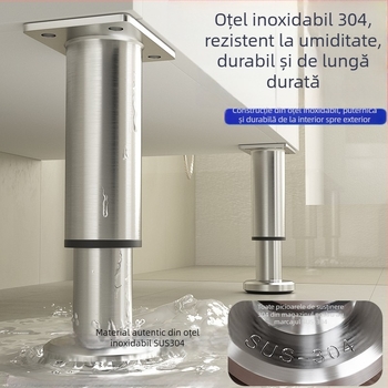 Picioare de susținere din oțel inox SUS304, reglabile, rezistente la coroziune, pentru dulapuri de baie, mobilier TV, canapele și măsuțe de cafea
