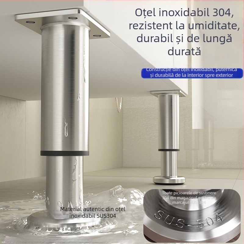 Picioare de susținere din oțel inox SUS304, reglabile, rezistente la coroziune, pentru dulapuri de baie, mobilier TV, canapele și măsuțe de cafea