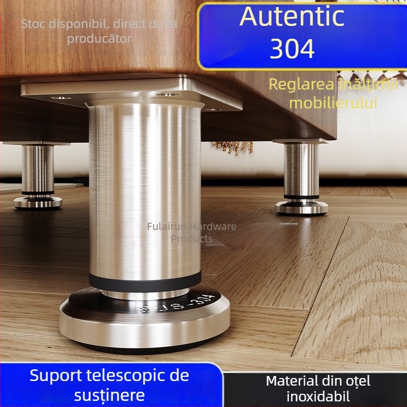Picioare de susținere din oțel inox SUS304, reglabile, rezistente la coroziune, pentru dulapuri de baie, mobilier TV, canapele și măsuțe de cafea
