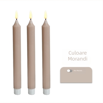 Lumânare LED din seria Morandi, cilindrică, din parafină, decor pentru Crăciun și nuntă