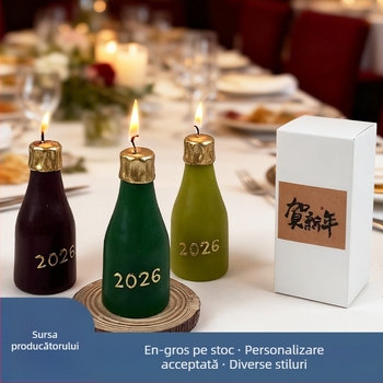 Lumânare în formă de sticlă de vin – aromaterapie, estetică pentru casă, decor de Anul Nou, idee de cadou