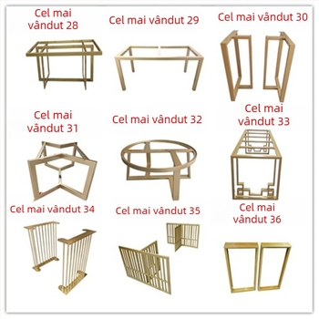 Picior de masă din oțel inoxidabil, cu bază de marmură pentru restaurante