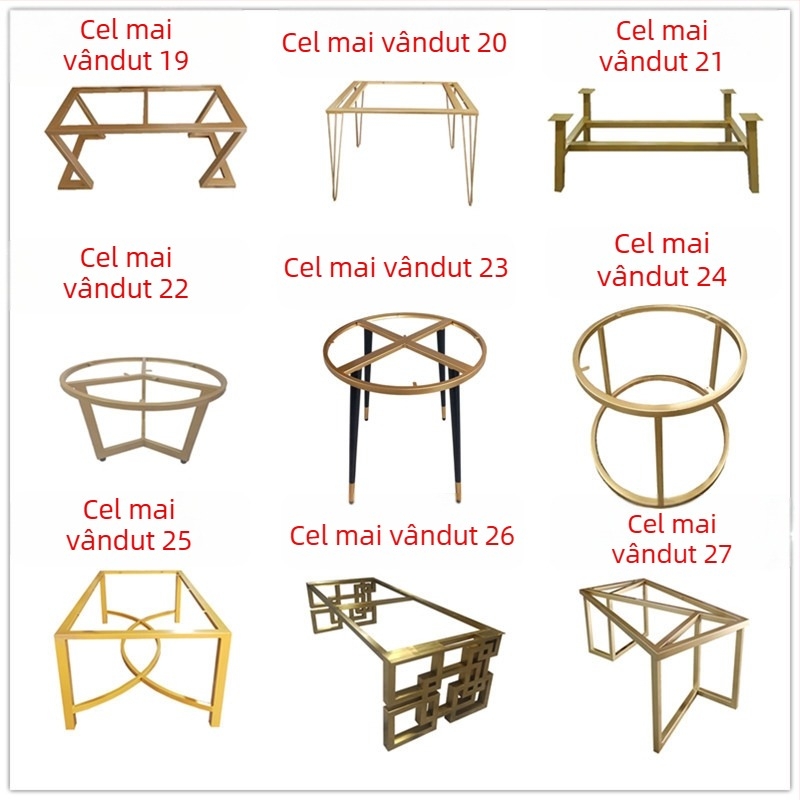 Picior de masă din oțel inoxidabil, cu bază de marmură pentru restaurante
