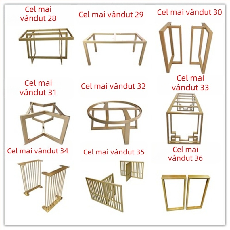 Picior de masă din oțel inoxidabil, cu bază de marmură pentru restaurante