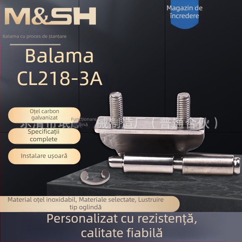 Șarnier CL218 din oțel inoxidabil 304, finisaj polizat, pentru ușa dulapului de distribuție, model CL218-3A