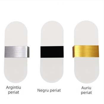 Lampă de perete LED din acrilic și aluminiu, design minimalist creativ, pentru dormitor lângă pat, sufragerie, restaurant, hotel, birou sau hol.