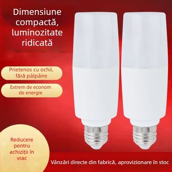 Lampă LED cilindrică, economisire de energie, bază E27 – lumină albă, nedimabilă, potrivită pentru casă, birou și hotel, 3500–6000 lm