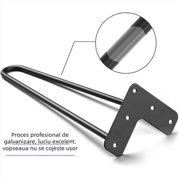 Picioare de masă din oțel cu carbon, fier forjat – pentru birou, masă de lucru și masă de dining