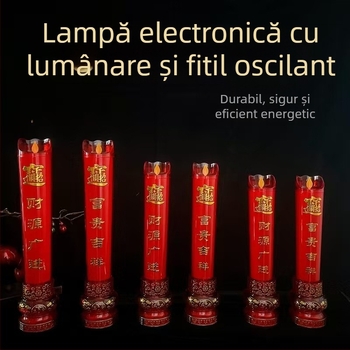 Lampa LED pentru lumânare cu fitil realist în mișcare, alimentată la priză, utilizare dublă pentru rugăciuni și nunți