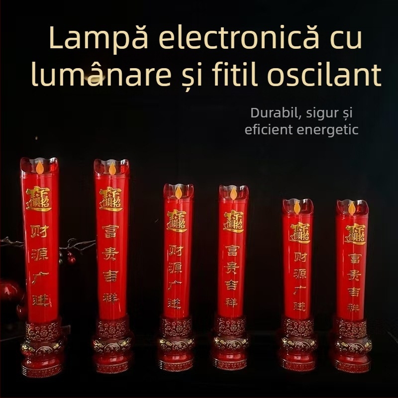 Lampa LED pentru lumânare cu fitil realist în mișcare, alimentată la priză, utilizare dublă pentru rugăciuni și nunți
