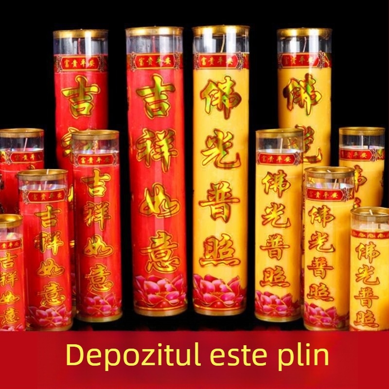 Lumânări din ghee, în formă de inimă, fără fum, pentru ofrande Buddha, 7 zile și 15 zile într-o cutie întreagă, lumânări pentru altarul de acasă, durabile