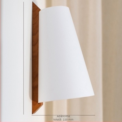 Lampă de perete nordică modernă minimalistă cu motiv cal alb – iluminare ambientală pentru living și dormitor