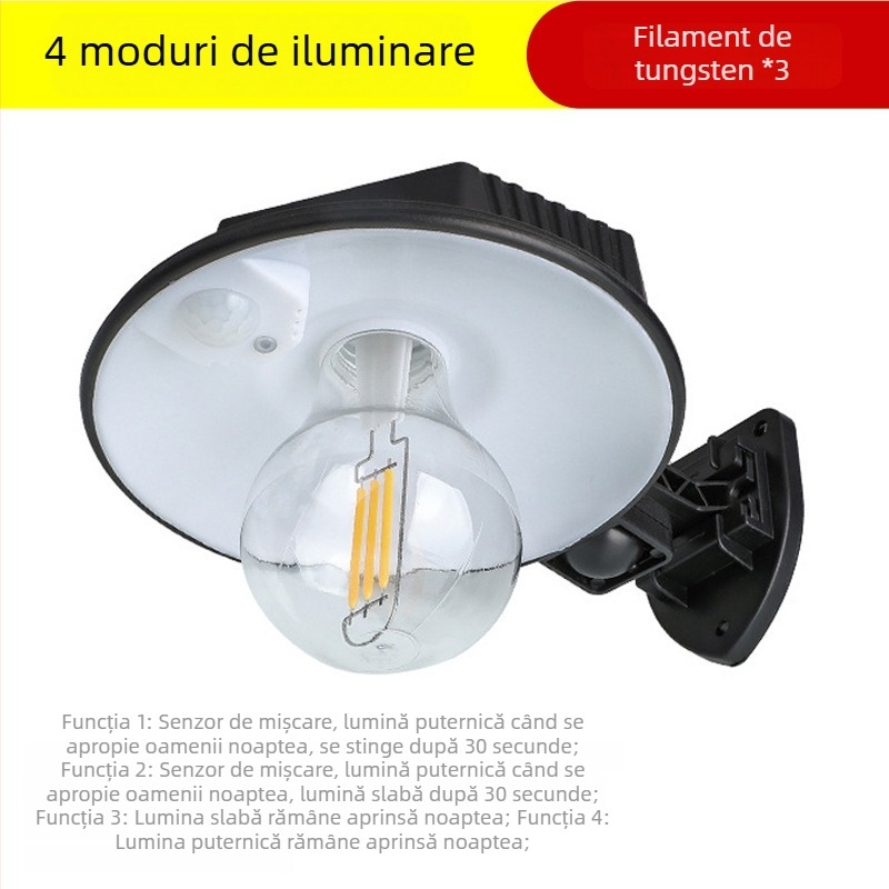 Lampă solară pentru casă și curte, iluminare de perete pentru grădină, lampă de camping, iluminare ambientală, lampă impermeabilă