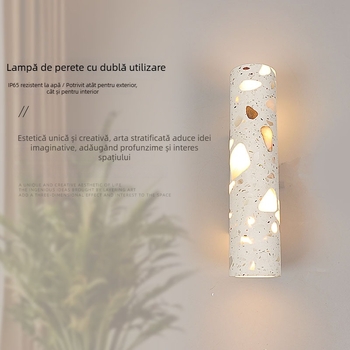 Lampa LED de exterior cu orientare sus-jos, pentru vilă, curte, stâlp și hol, proiector exterior IP65, alb cald 3000K