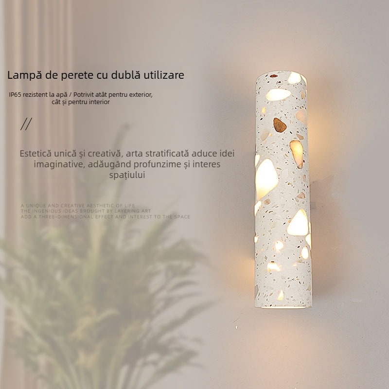 Lampa LED de exterior cu orientare sus-jos, pentru vilă, curte, stâlp și hol, proiector exterior IP65, alb cald 3000K