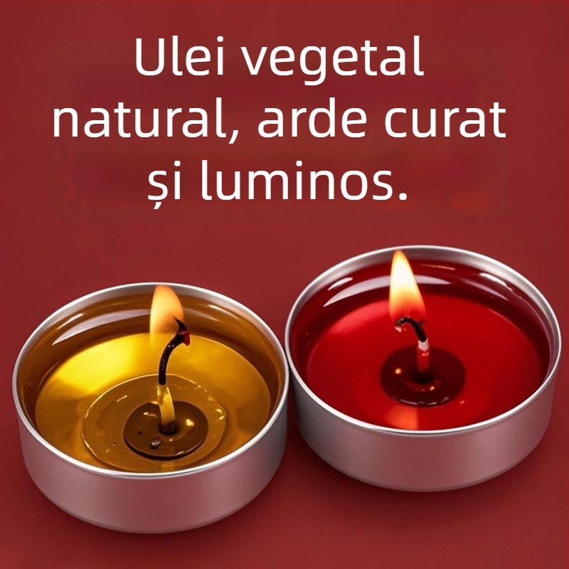 Lumânări din ghee, ard 4 ore, 100 bucăți, pentru festivaluri, ofrande la templu și uz casnic