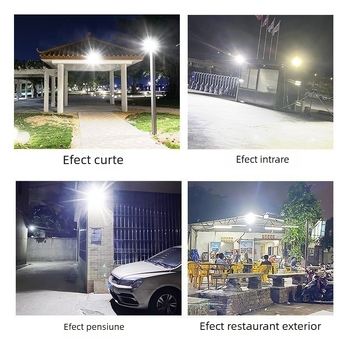 Lampă de perete LED solar, exterior, IP67 impermeabilă, control inteligent al luminii cu senzor radar