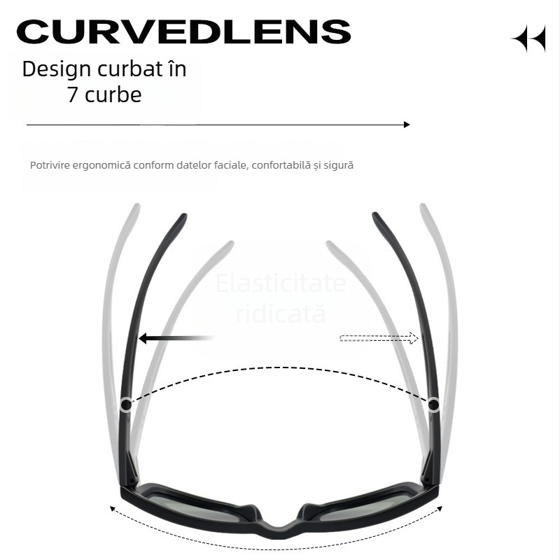 Ochelari de soare TR90 polarizați, protecție UV, unisex, pentru sporturi în aer liber, drumeții și golf