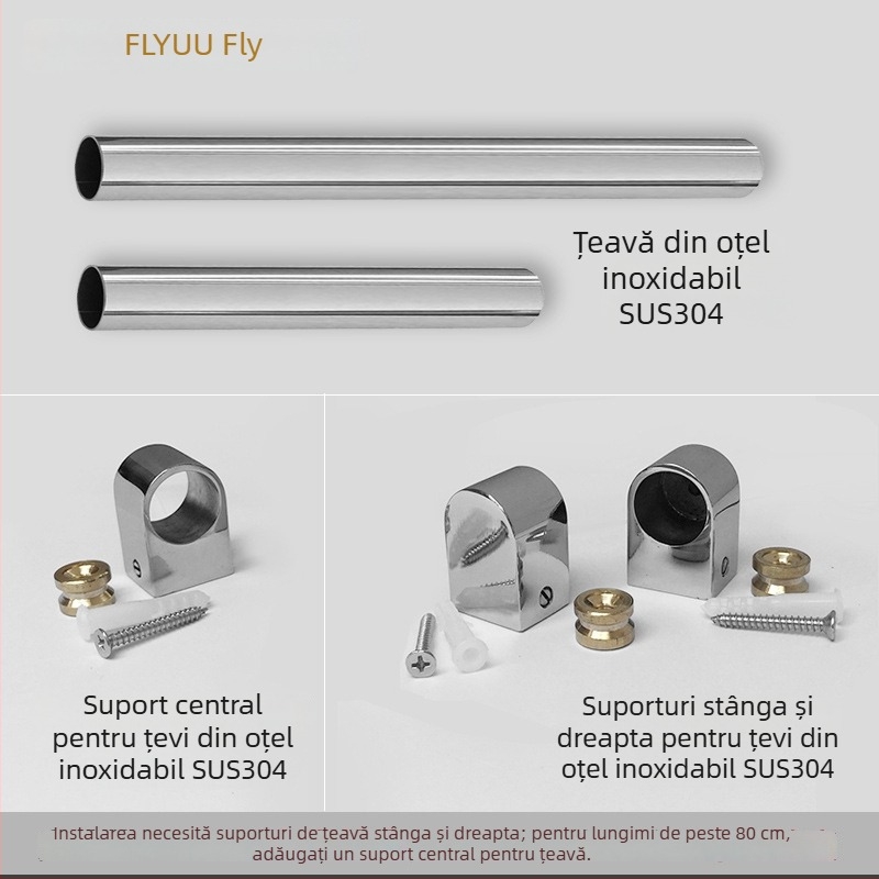Suport țeavă din oțel inoxidabil SUS304, suport solid pentru țevi, accesoriu bucătărie cu diametrul 19 mm, nucleu de cupru
