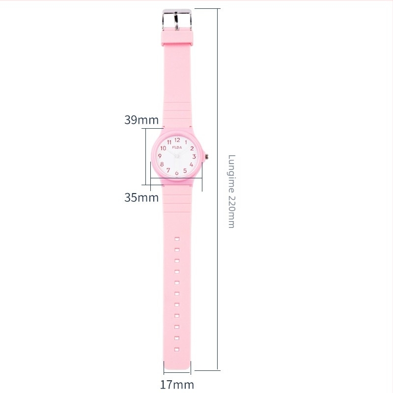 Philoda Ceas pentru adolescenți, stil coreean minimalist, ceas analog cu curea PU, cadran rotund de 34 mm, rezistență la apă 30 m