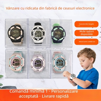 Ceas electronic studențesc cu luciu dopaminic și iluminare în întuneric, ceas cu alarmă, multifuncțional