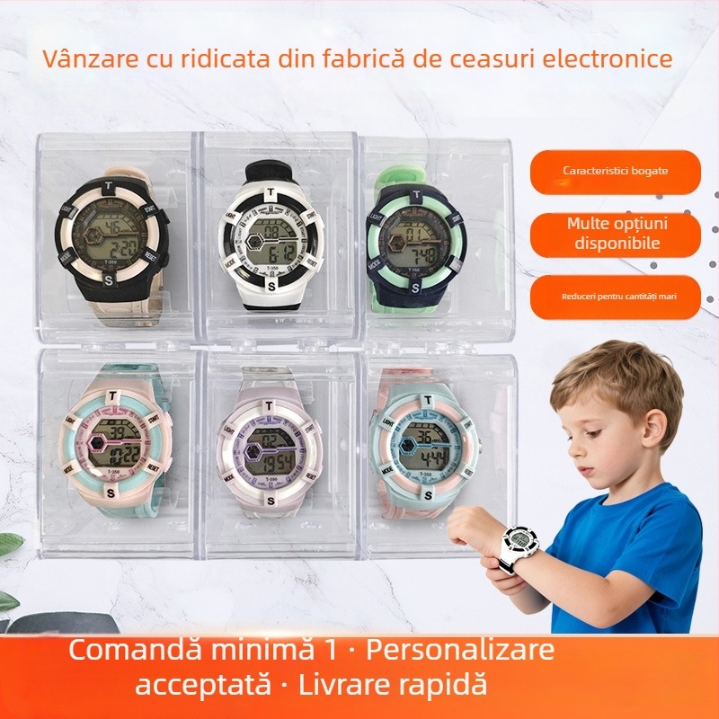 Ceas electronic studențesc cu luciu dopaminic și iluminare în întuneric, ceas cu alarmă, multifuncțional