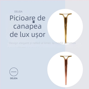 Picioare metalice în stil lux ușor pentru canapea, comodă TV, măsuță de cafea și dulapuri, cu picioare de masă întărite