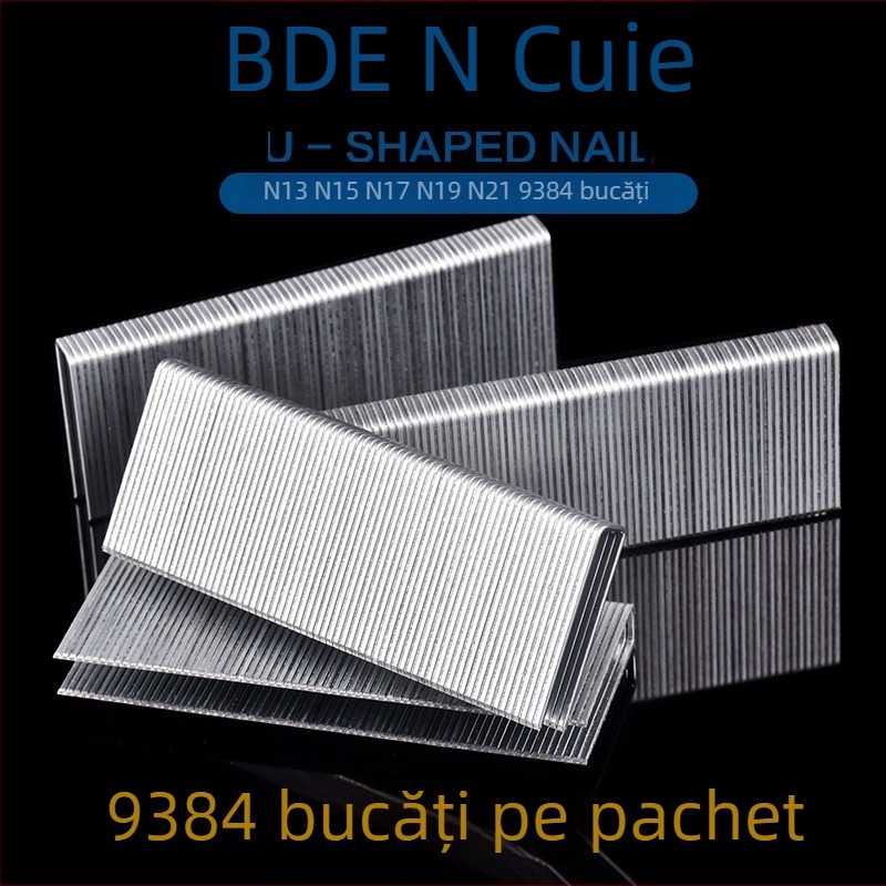 Baide N cuie – cuie în formă de U pentru uși și canapele, dimensiuni N13/N15/N17/N19/N21, N851 dimensiune mare, 9384 bucăți