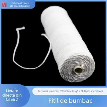 Fitil de lumânare din bumbac, 150 g, țesut strâns, pentru fabricarea lumânărilor