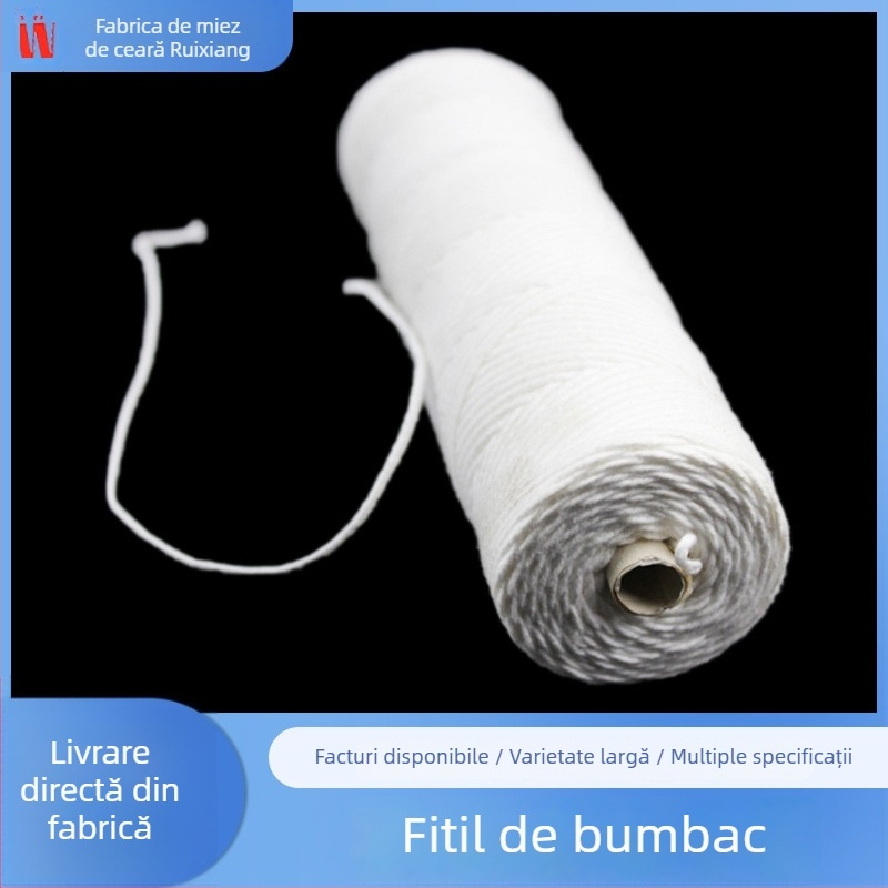 Fitil de lumânare din bumbac, 150 g, țesut strâns, pentru fabricarea lumânărilor
