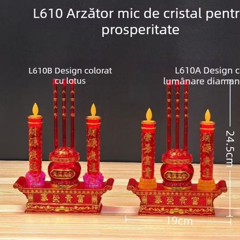 Lumânare LED cu flacără oscilantă, pentru rugăciuni acasă — iluminare de altar pentru Buddha și Zeul Bogăției