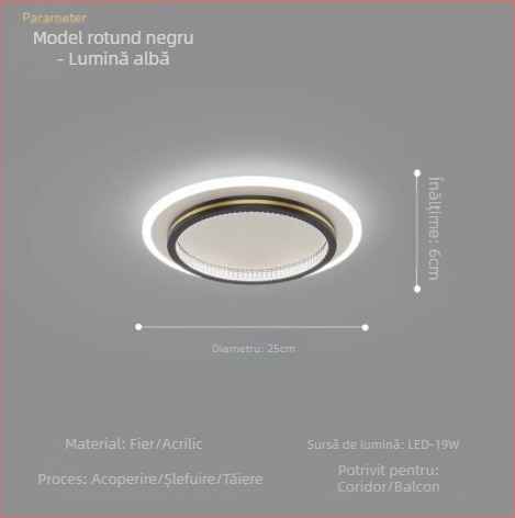Lampă LED de tavan și de perete, stil Nordic modern, pentru hol și dormitor