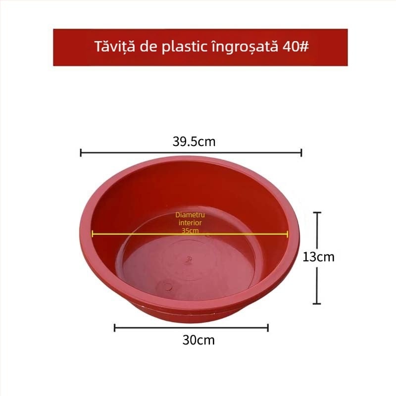 Vas de plastic mare, pereți groși, roșu, pentru uz casnic, bazin de baie pentru adulți și copii