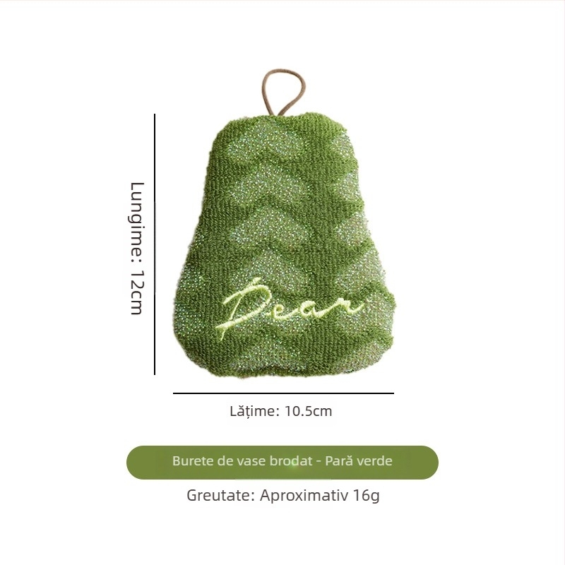 Burete de vase dublu-fațetat, îngroșat, pentru curățare delicată a oalelor, elimină petele, nu reține uleiul, durabil din fibre vegetale, 30 g