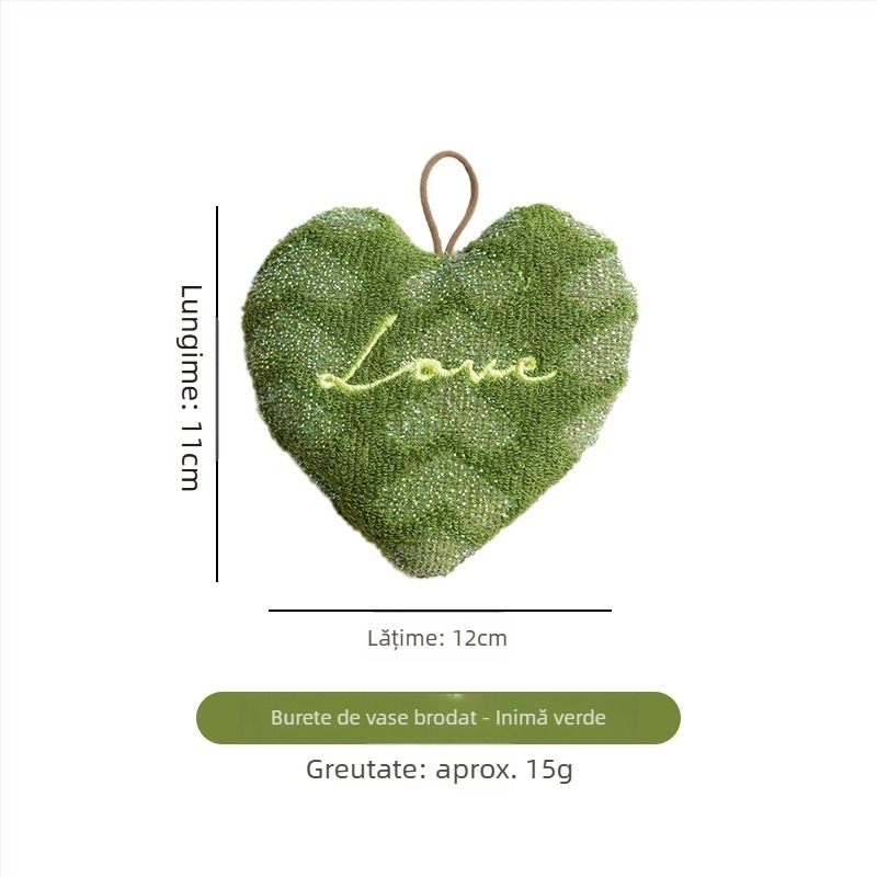 Burete de vase dublu-fațetat, îngroșat, pentru curățare delicată a oalelor, elimină petele, nu reține uleiul, durabil din fibre vegetale, 30 g