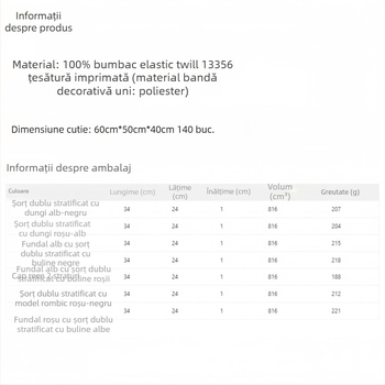 Șorț din bumbac cu dungi alb-negre, fără mâneci, pentru bucătărie, gătit și activități artistice