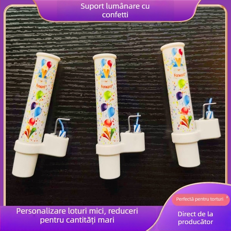 Lumânare cu bază în formă de floare, muzică și efecte luminoase electronice pentru torturi și petreceri