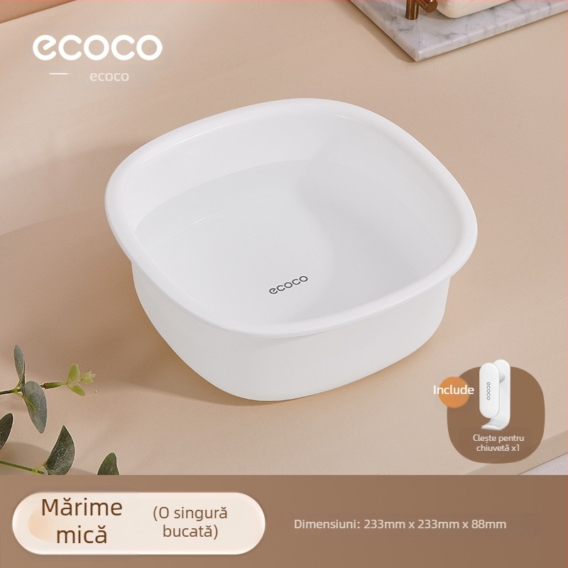 Vas de spălat din plastic pentru uz casnic, mic, durabil, cu pereți îngroșați, pentru spălarea hainelor