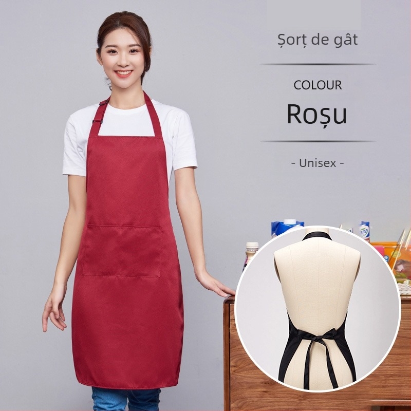Șorț de reclame cu logo personalizat, impermeabil și rezistent la ulei, potrivit pentru bucătărie, supermarket, hotel și restaurant.