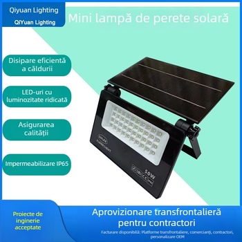 Lumină solară de perete pentru exterior, foarte luminoasă, rezistentă la apă, destinată proiectelor de construcție rurală