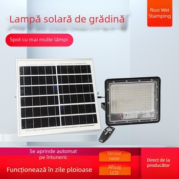 Lumină solară de grădină pentru exterior – lampă LED de perete impermeabilă, cu control al luminii