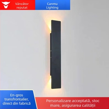 Lampa de perete liniară, design modern minimalist, iluminare sus-jos, pentru hol și sufragerie