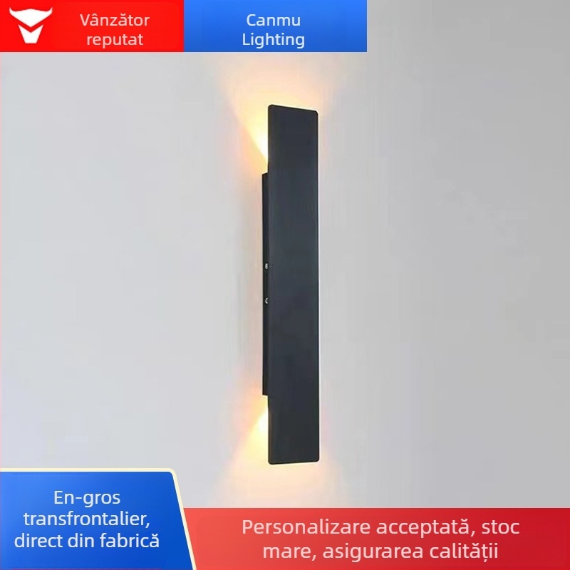 Lampa de perete liniară, design modern minimalist, iluminare sus-jos, pentru hol și sufragerie