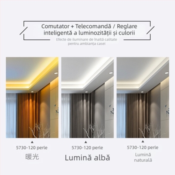 Bandă LED violetă, tri-color, schimbare de culoare, impermeabilă, 220V, bandă decorativă de iluminat pentru interior și exterior