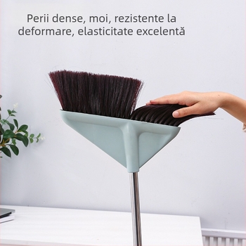 Mătură de uz casnic cu mâner unic, peri moi, cap mare, mâner lung, antiîncurcare a părului, fără a te apleca