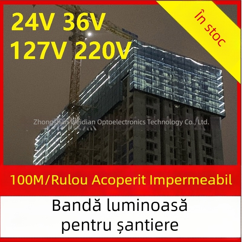 Bandă LED cu protecție la explozie pentru tunele industrial-minere, impermeabilă, 220V/127V/36V