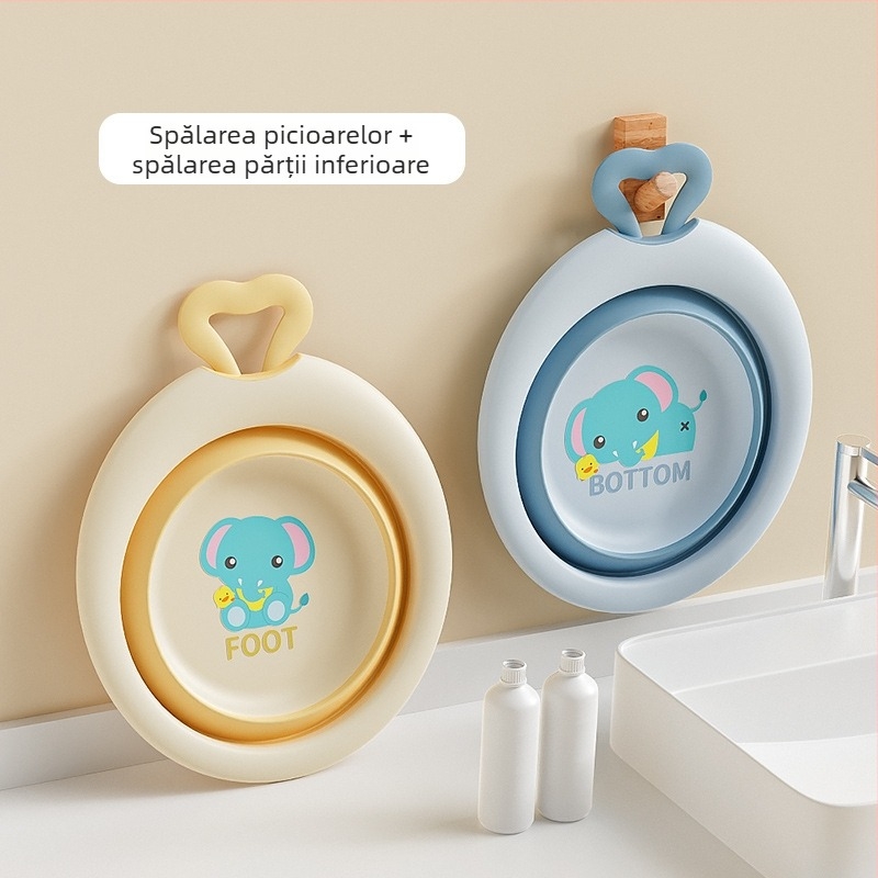 Bazin pliabil pentru bebeluși, din plastic