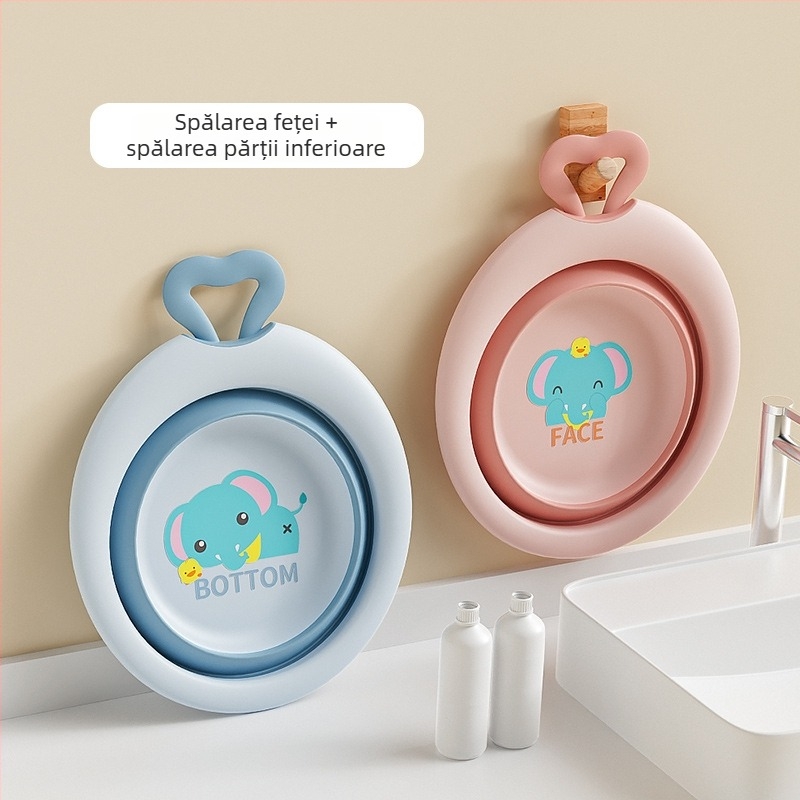 Bazin pliabil pentru bebeluși, din plastic